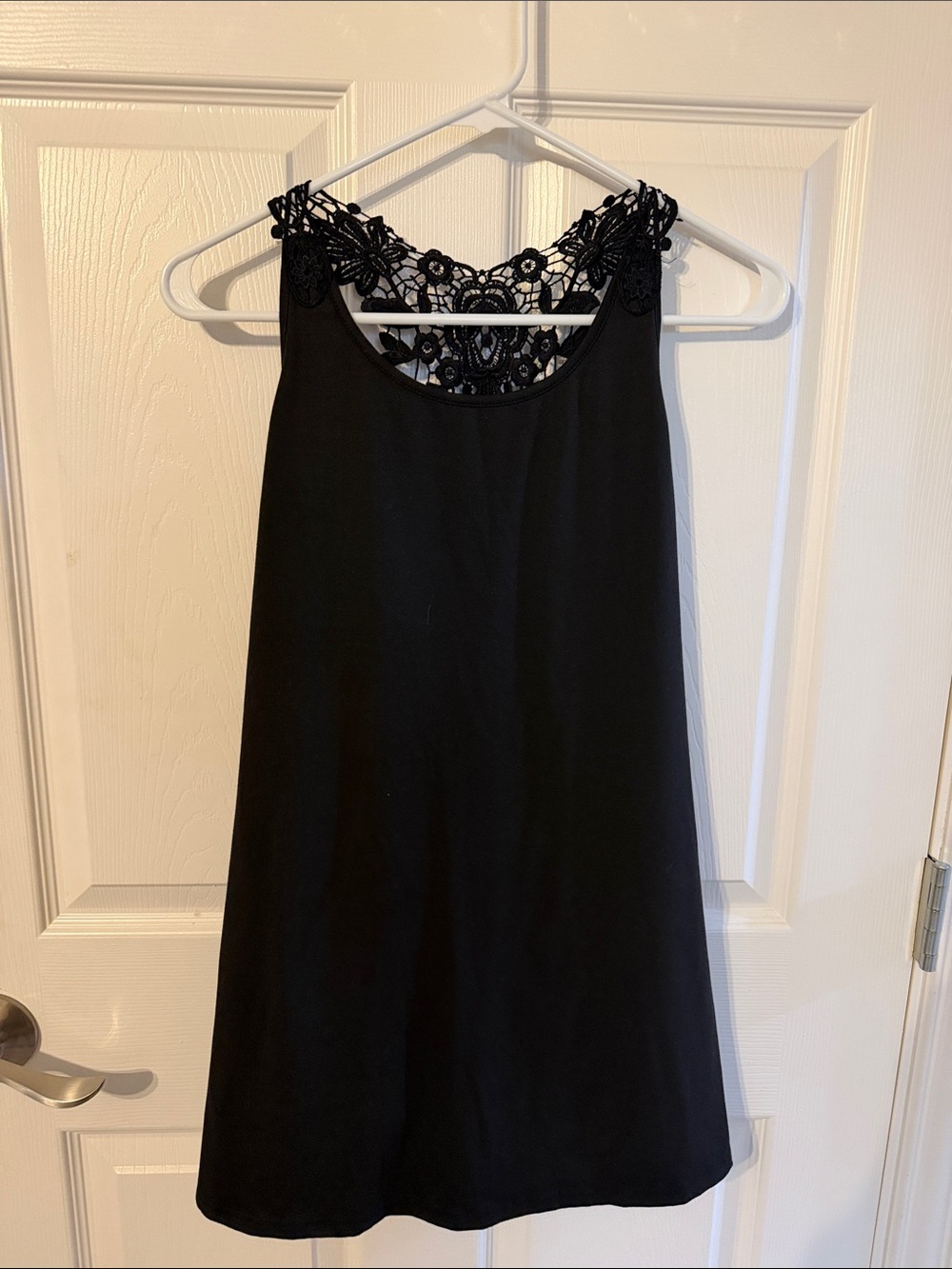 Black Tank Top Lace detail on back